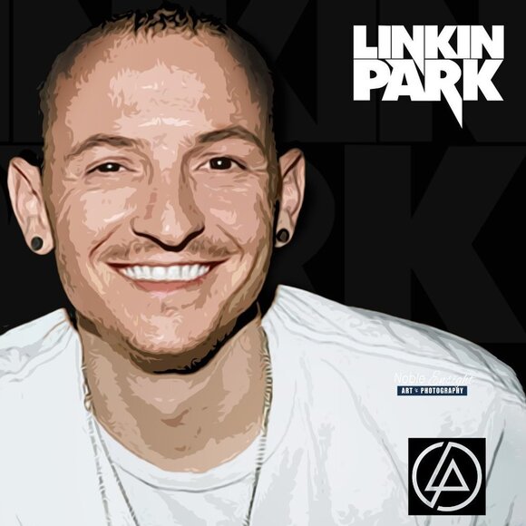 16x20 Linkin Park Rock Star Chester Smiling Portrait Oil Painting Art‎ Poster - Picture 3 of 4